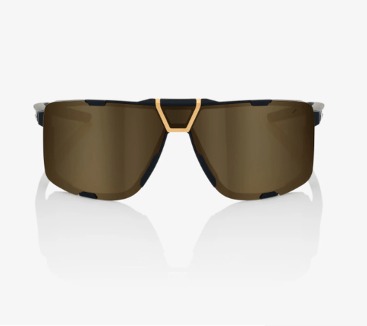 100% Eastcraft Soft Tact Black Sunglasses, Soft Gold Mirror Lens