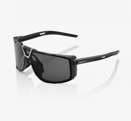 100% Eastcraft Matte Black Sunglasses, Smoke Lens