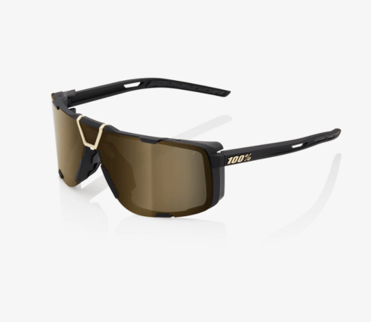 100% Eastcraft Soft Tact Black Sunglasses, Soft Gold Mirror Lens