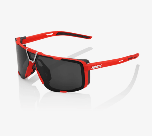 100% Eastcraft Soft Tact Red Sunglasses, Black Mirror Lens