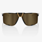 100% Eastcraft Soft Tact Black Sunglasses, Soft Gold Mirror Lens